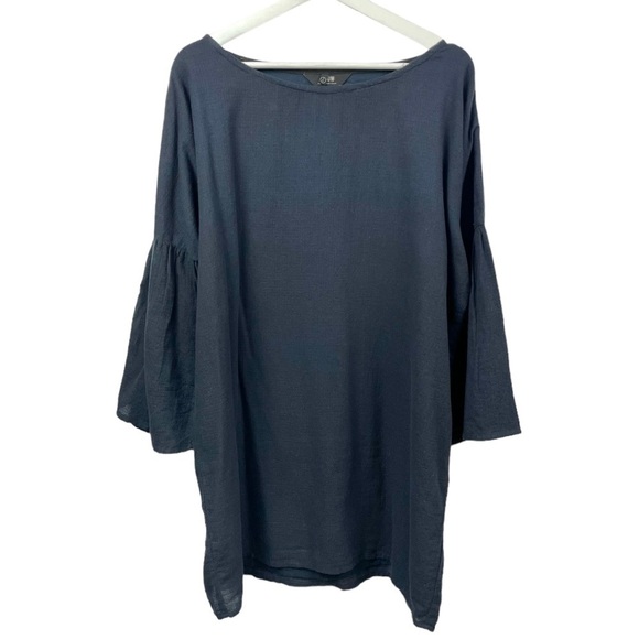 NEUW Midnight Blue Flared Sleeve Mini Dress Size S - Picture 2 of 6